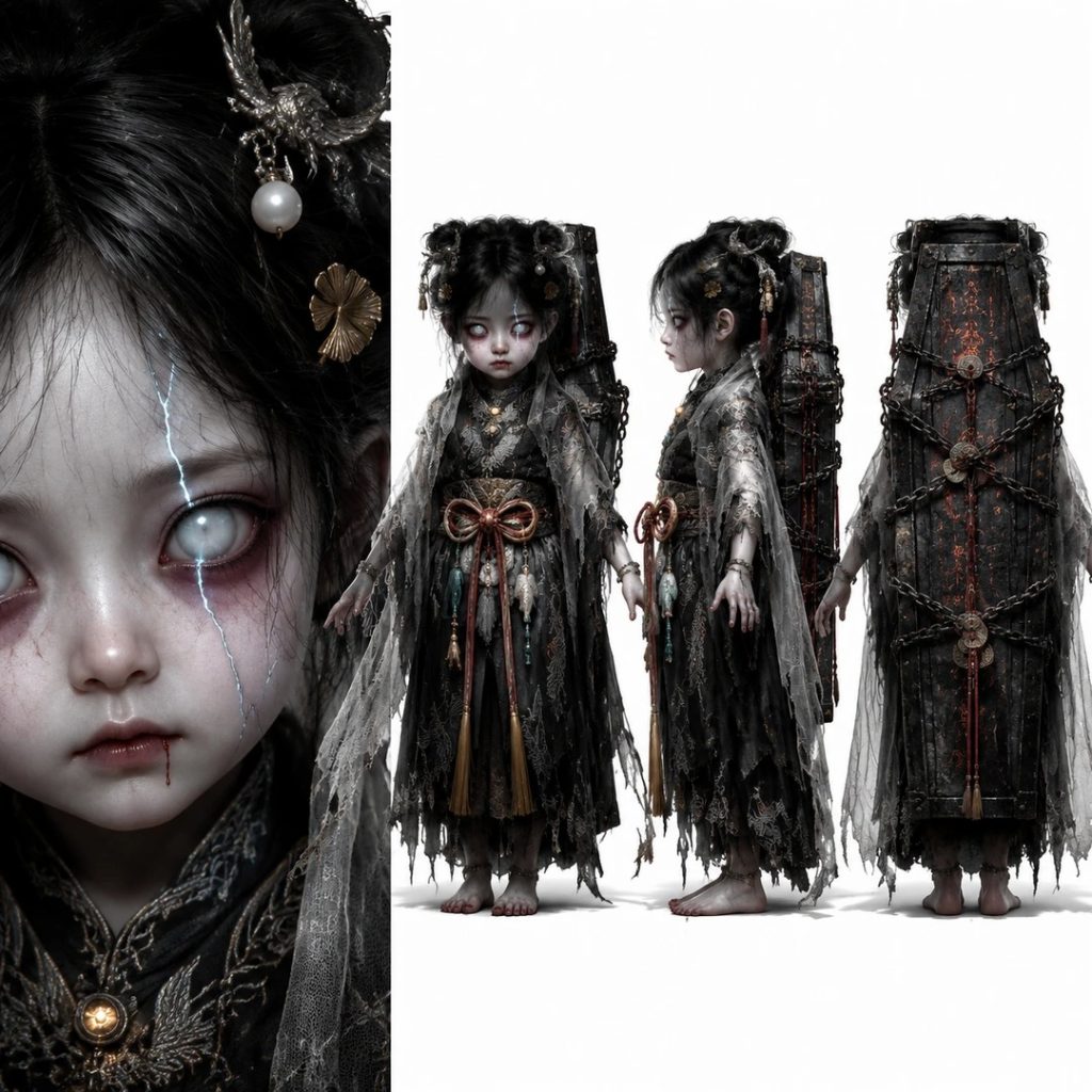 5岁女童角色设计三视图 GPT-image2 提示词