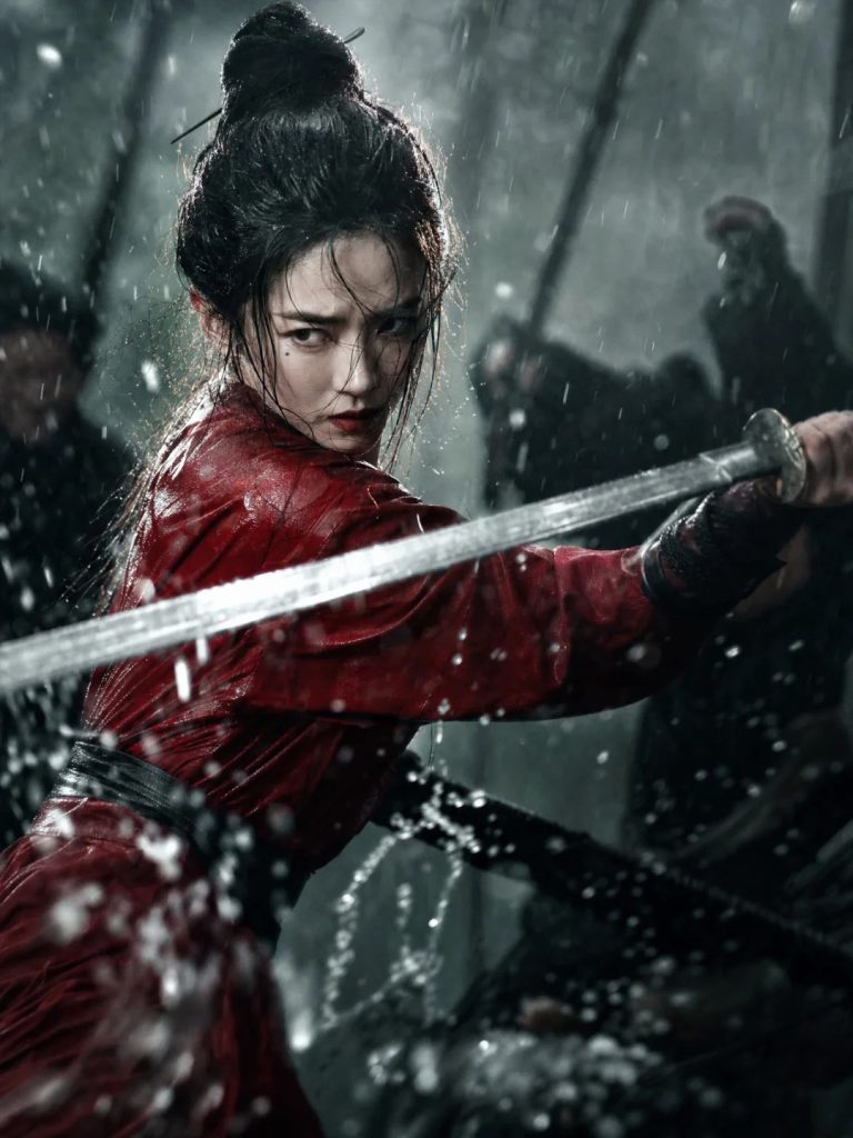 女侠·拽姐雨中激战提示词