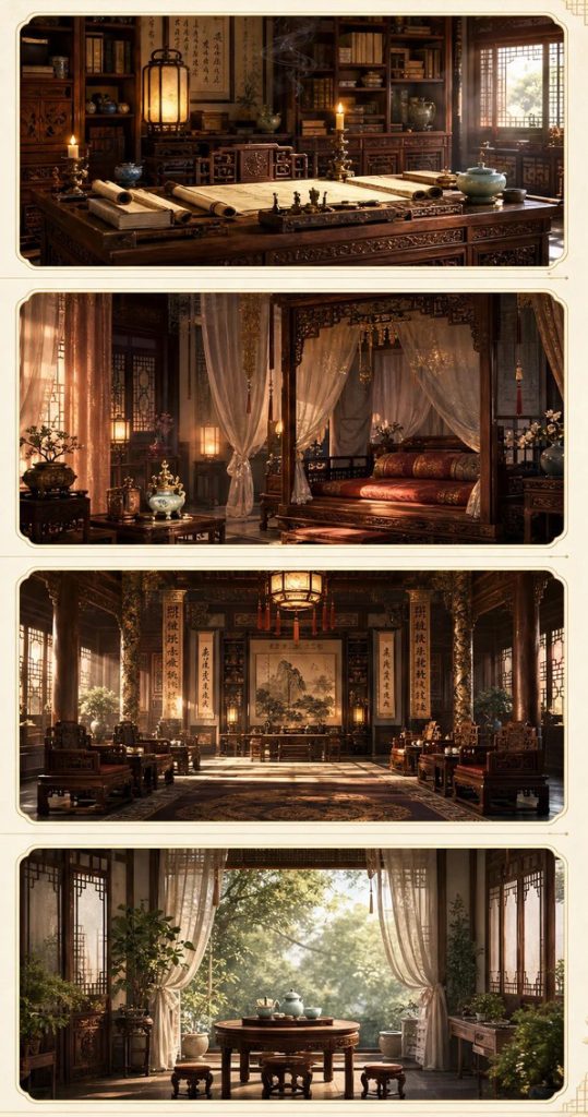 古风短剧多场景 AI 绘画提示词合集