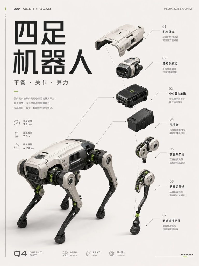 工业爆炸图组件解剖科技海报 AI 绘画提示词