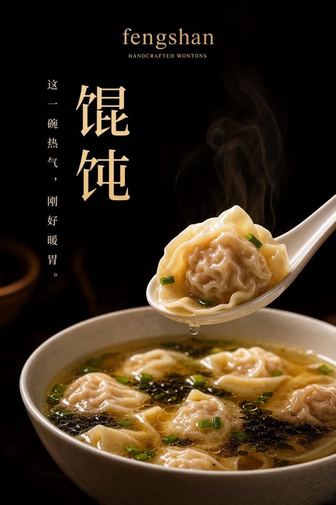 高级美食品牌海报AI提示词