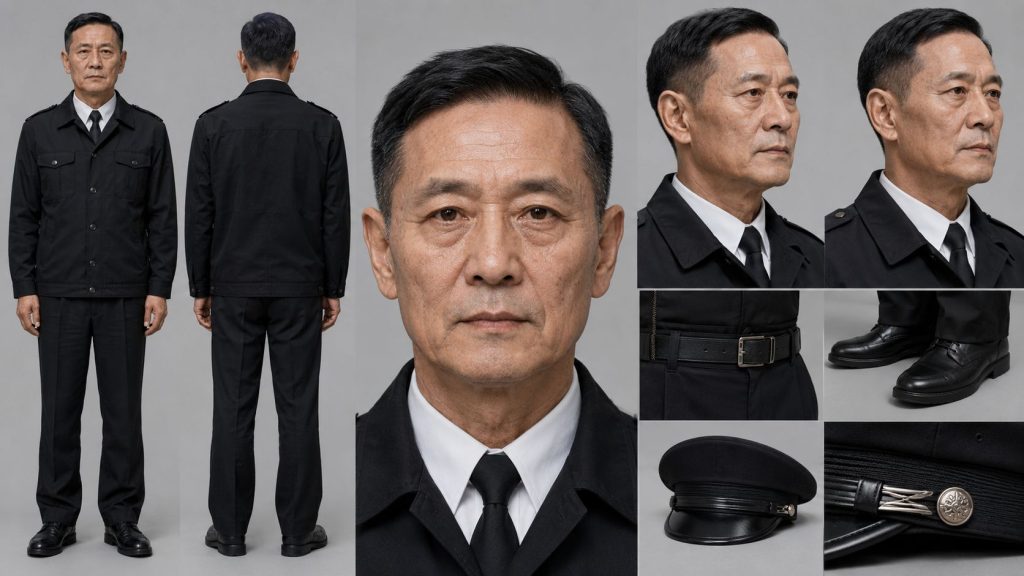 司机制服司机大叔影视角色定板 AI 提示词