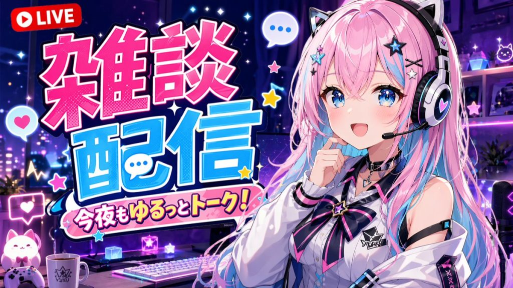 动漫 VTuber 直播 YouTube 缩略图 Prompt