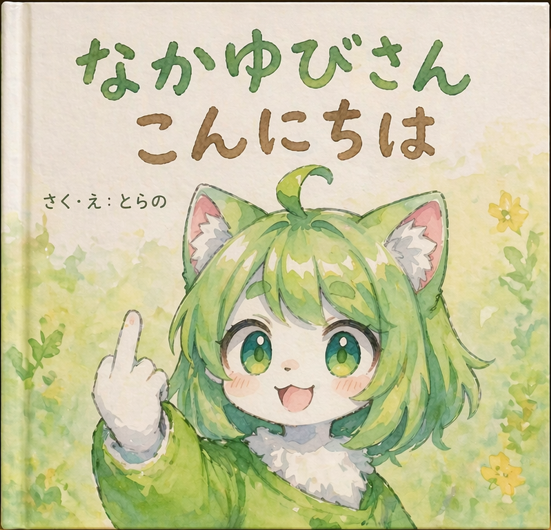 水彩绘本封面兽耳少女插画 AI 提示词