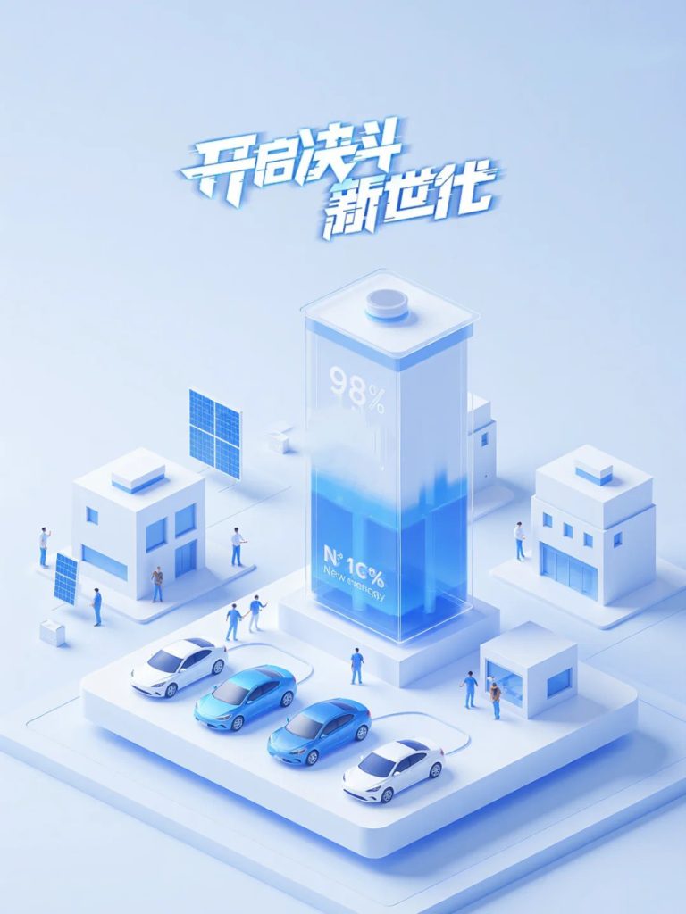透明电池新能源 3D 场景 可持续能源概念 AI 提示词
