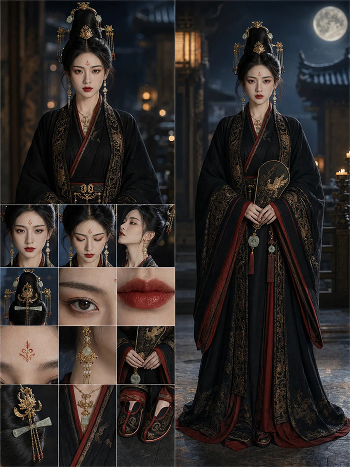 AI绝美秦风·帝国贵女提示词